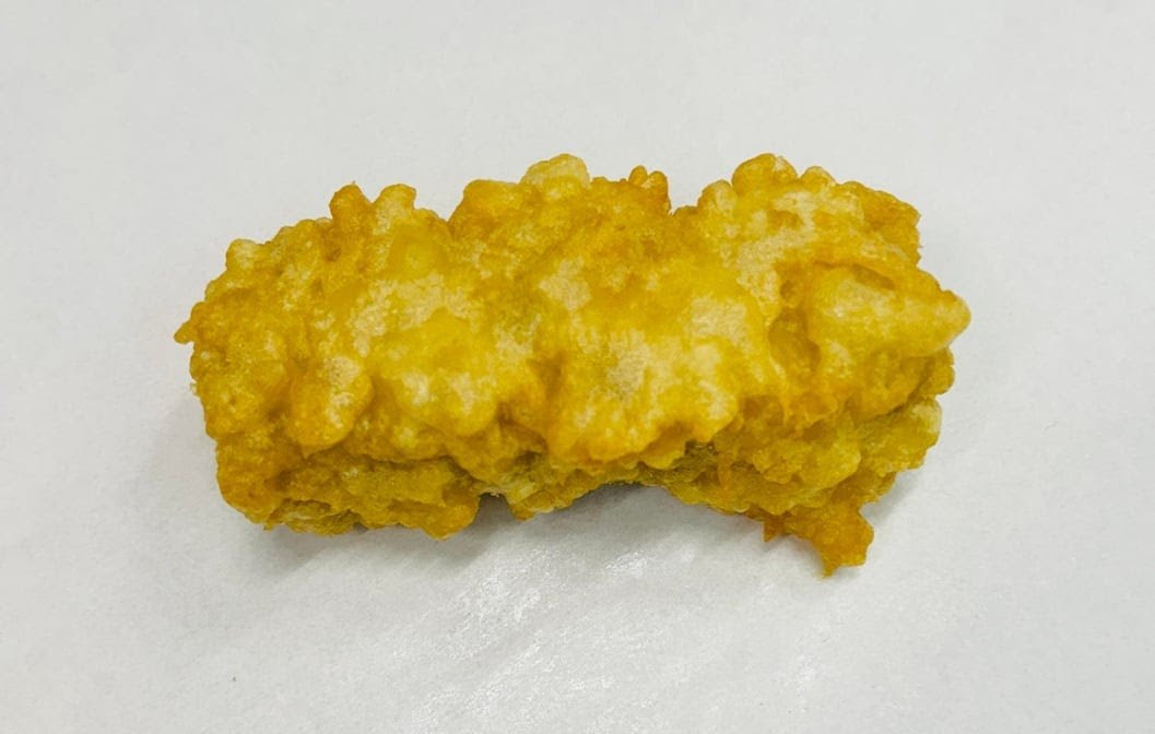 A crisp battered piece, fresh out of the fryer